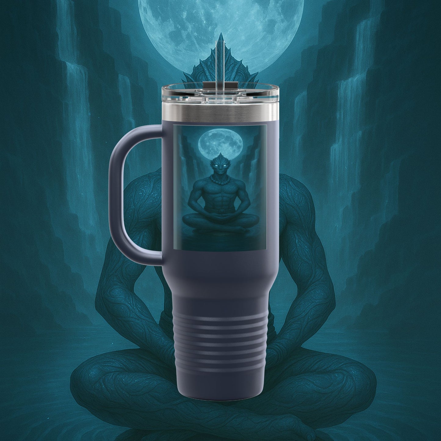 "taza de Viaje Aislada Naryzh -🌊 el Eco del Río Silente"