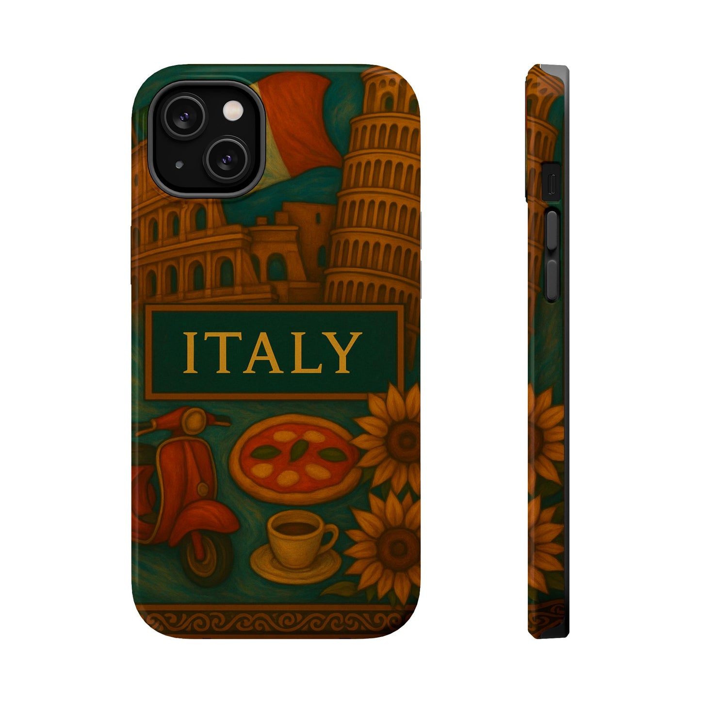 "Funda Magnética Reforzada Magnética Reforzada Italia: Arte, Pasión y Sabores Eternos 🎨🍝🏛️"