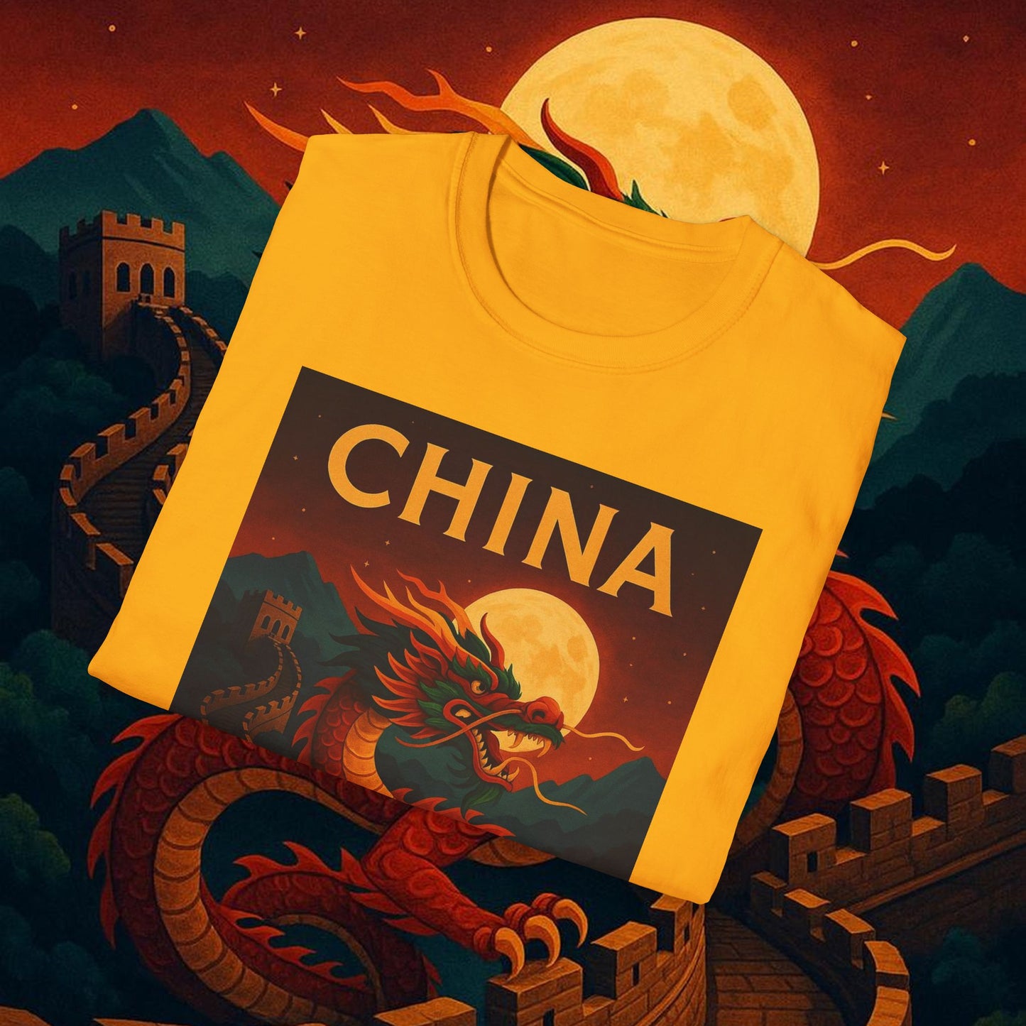"Camiseta China – Dragones, murallas y leyendas eternas"