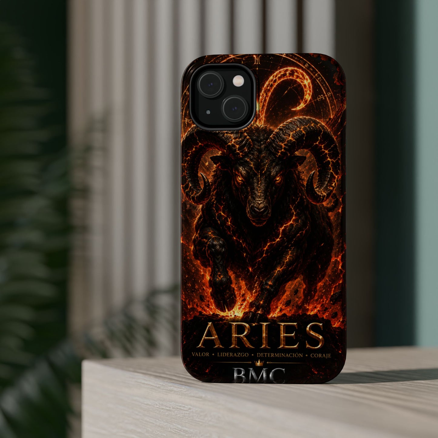 "Funda Magnética Reforzada ♈ Aries — Espíritu de fuego"