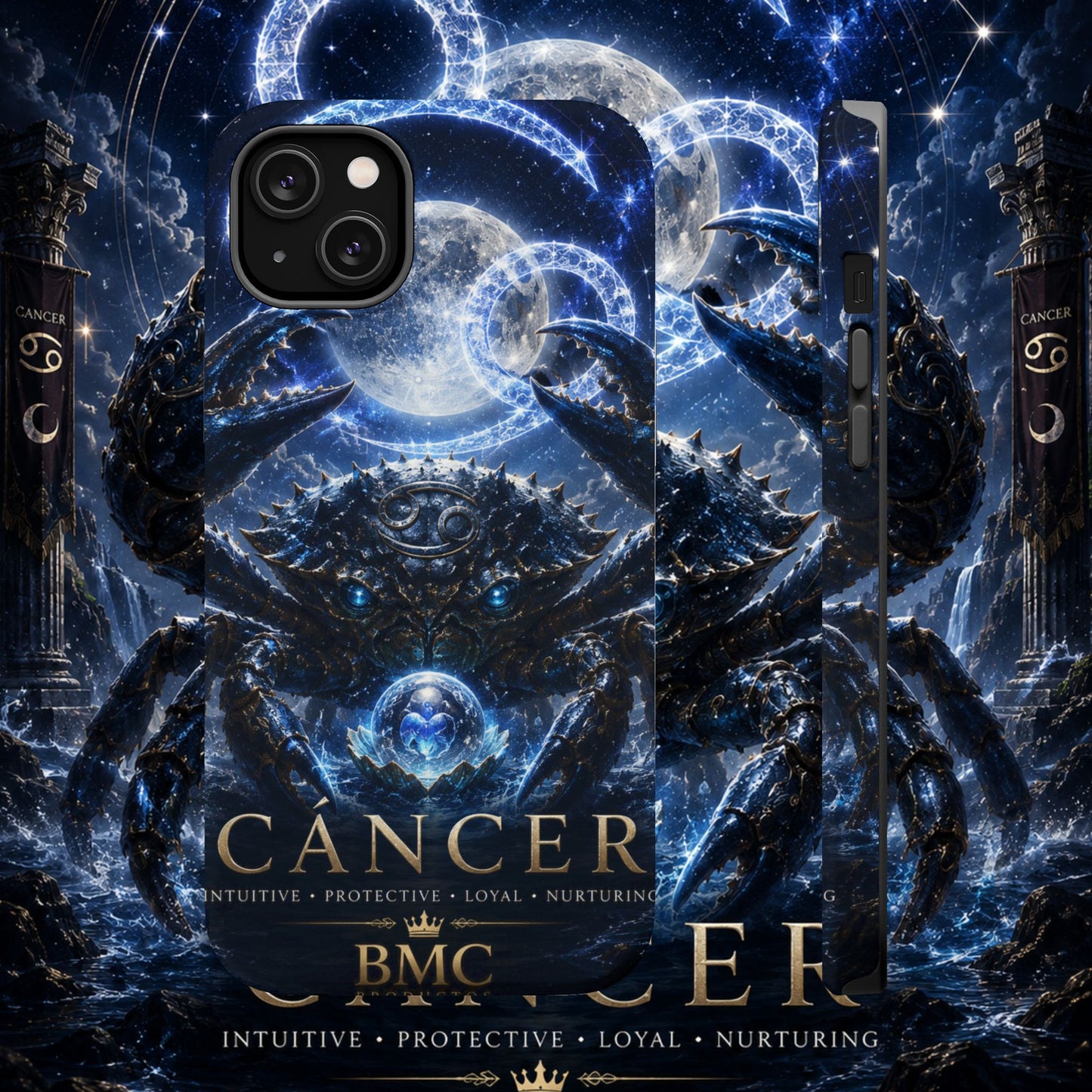 "Funda Magnética Reforzada ♋ Cáncer — Guardián de las profundidades""