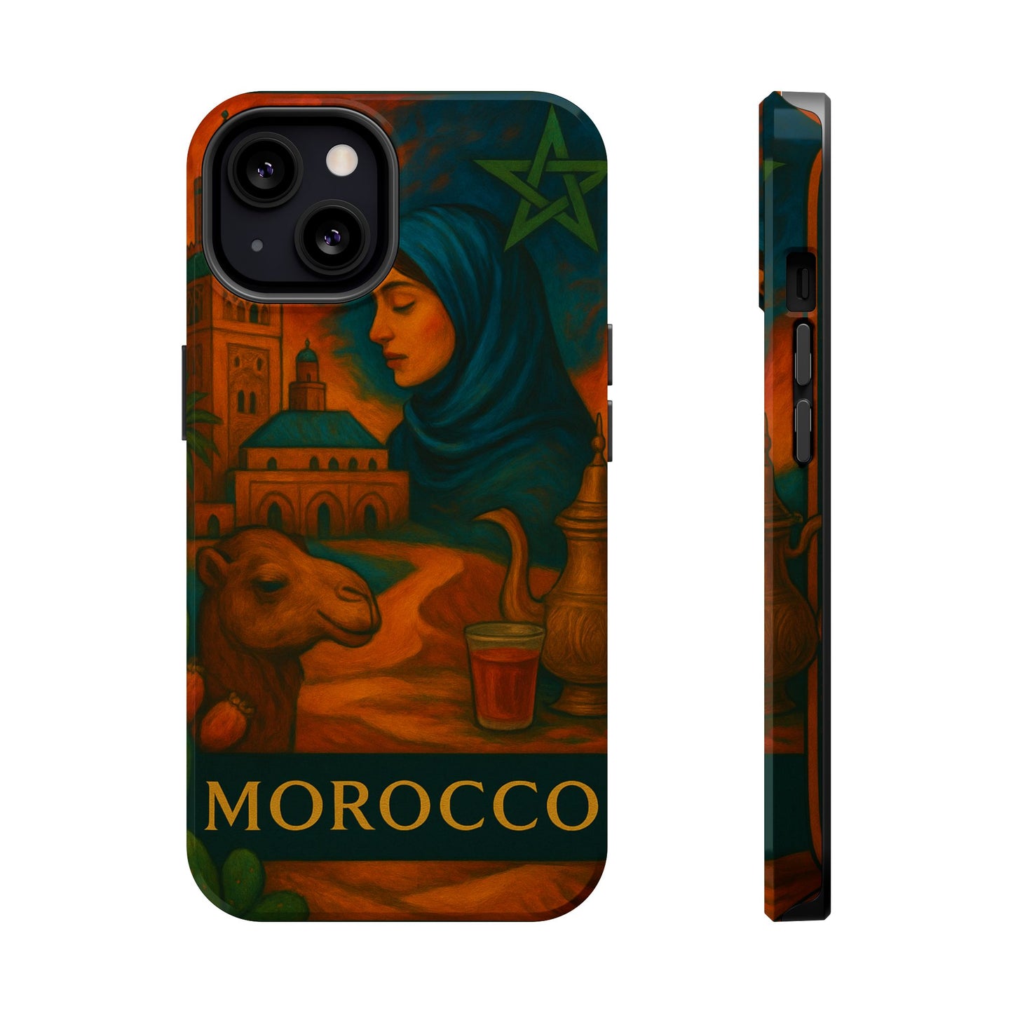 "Funda Magnética Reforzada Magnética Reforzada Marruecos: Magia del Desierto y Ciudades de Mil Colores 🐪🏜️🕌"