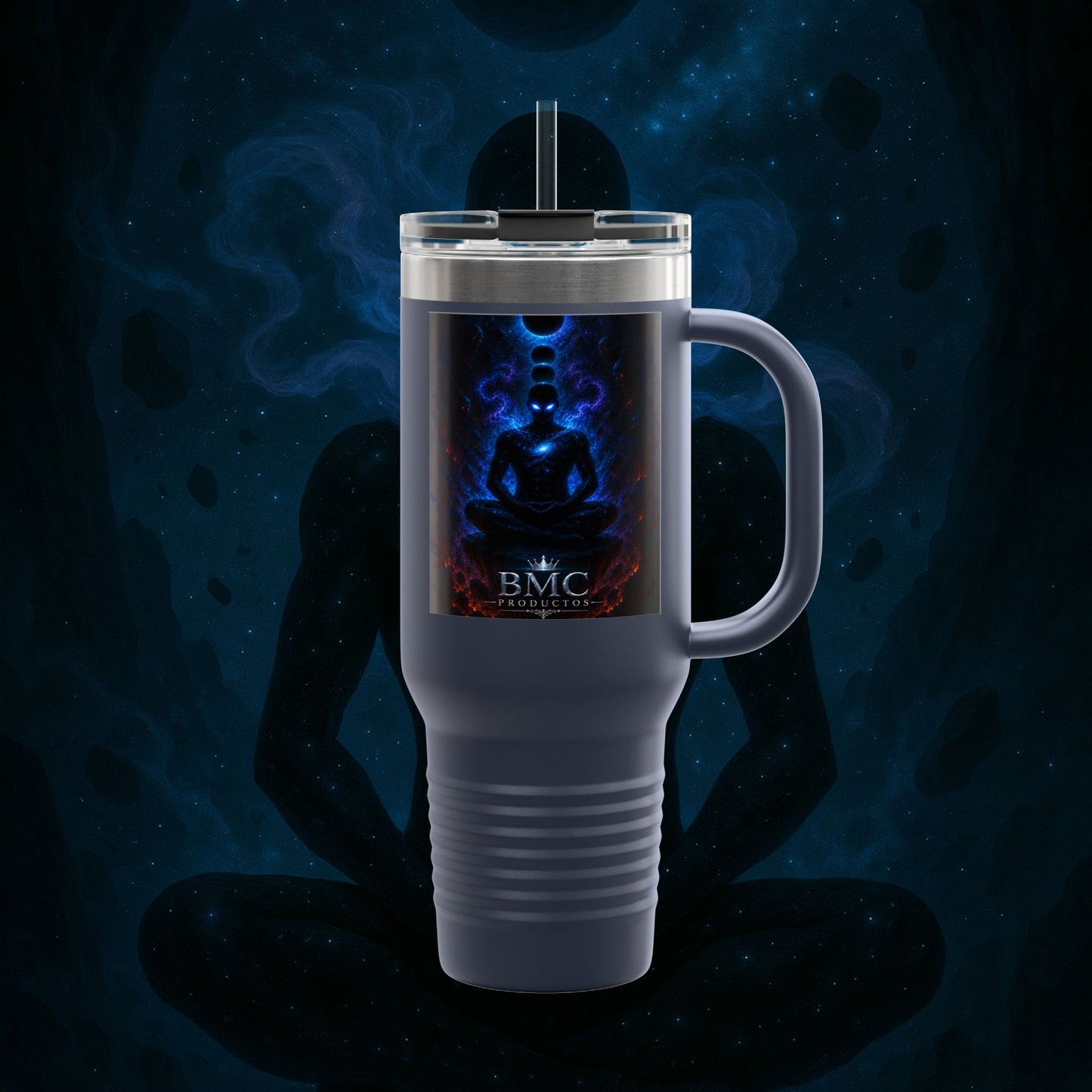 "Taza de viaje aislada 🌌 Nok Tael, el Destello del Vacío"