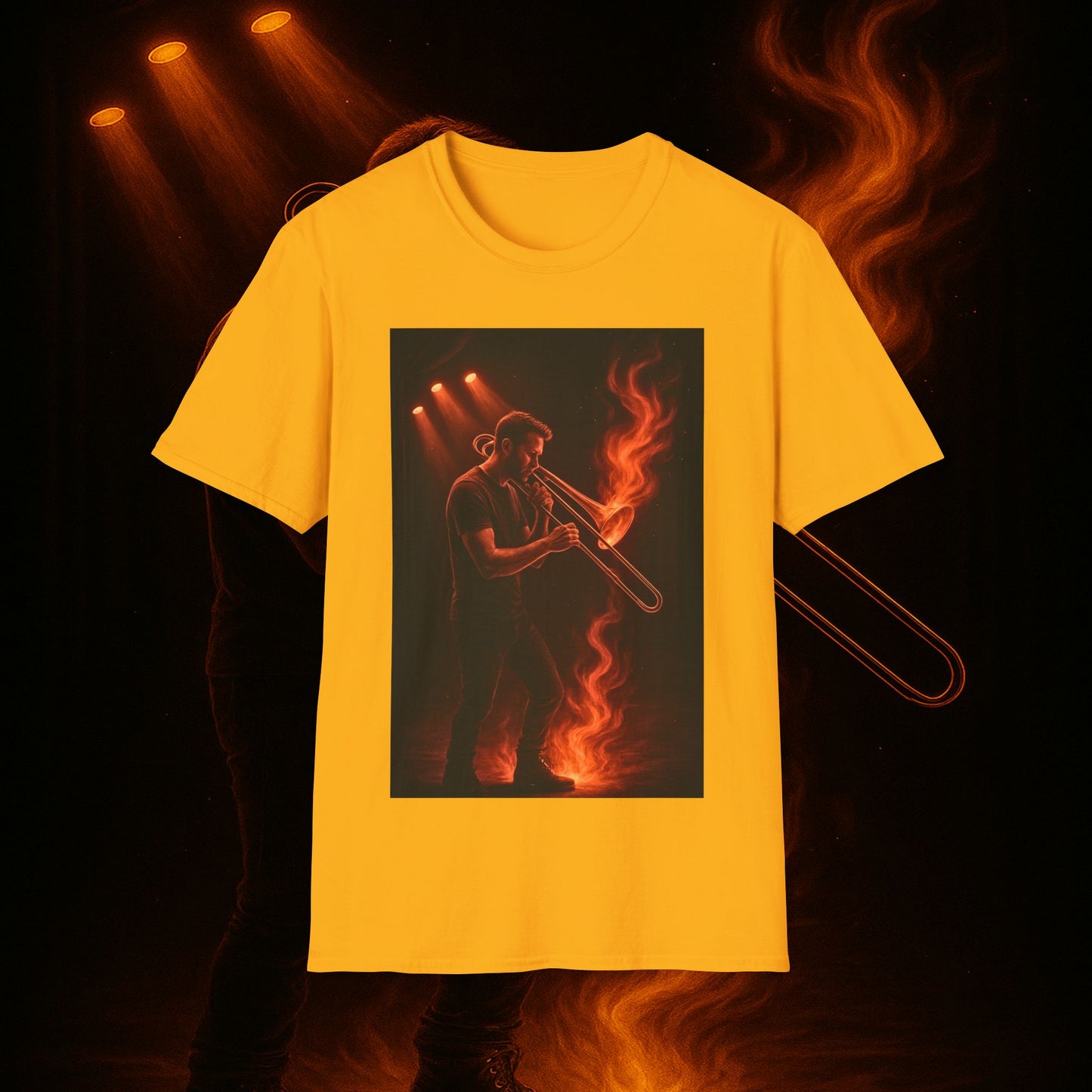 "Camiseta Trombón 🎷🔥No todos los fuegos hacen ruido… algunos tocan el alma.” 🔥🎷