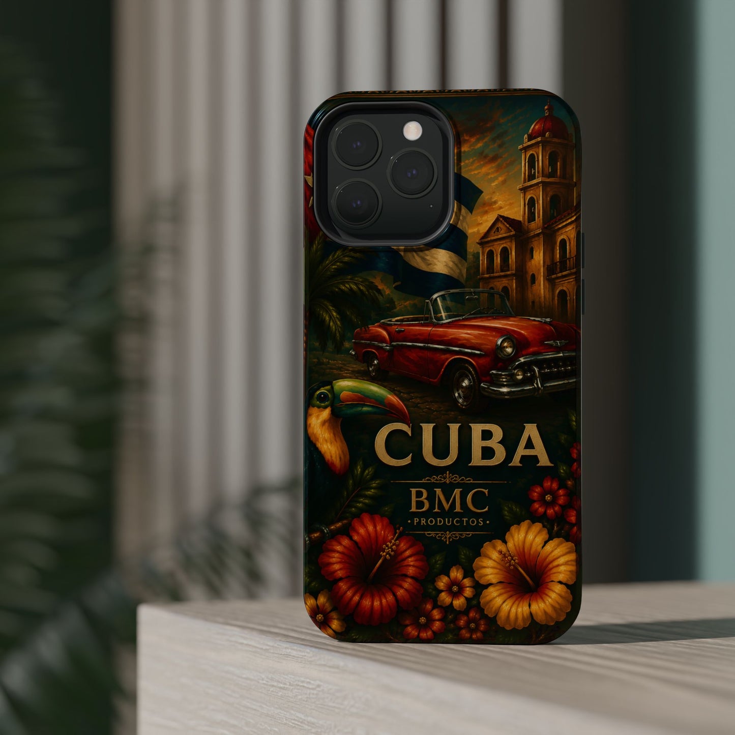 "Funda Magnética Reforzada Magnética Reforzada Cuba: Ritmo, Historia y Encanto Caribeño 🎺🚗🌴 "