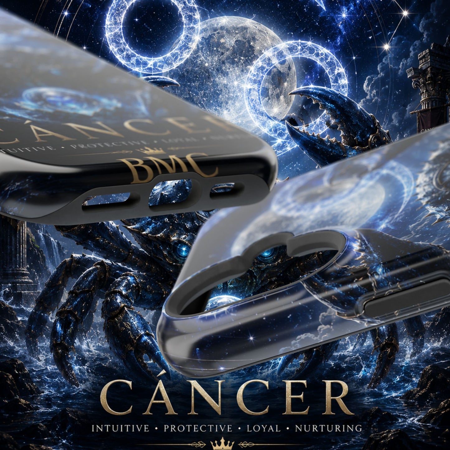 "Funda Magnética Reforzada ♋ Cáncer — Guardián de las profundidades""
