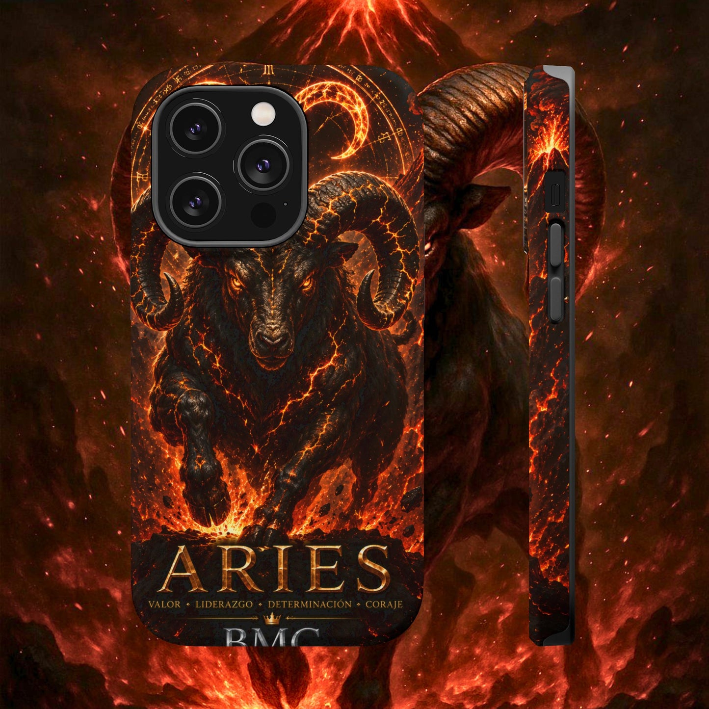 "Funda Magnética Reforzada ♈ Aries — Espíritu de fuego"