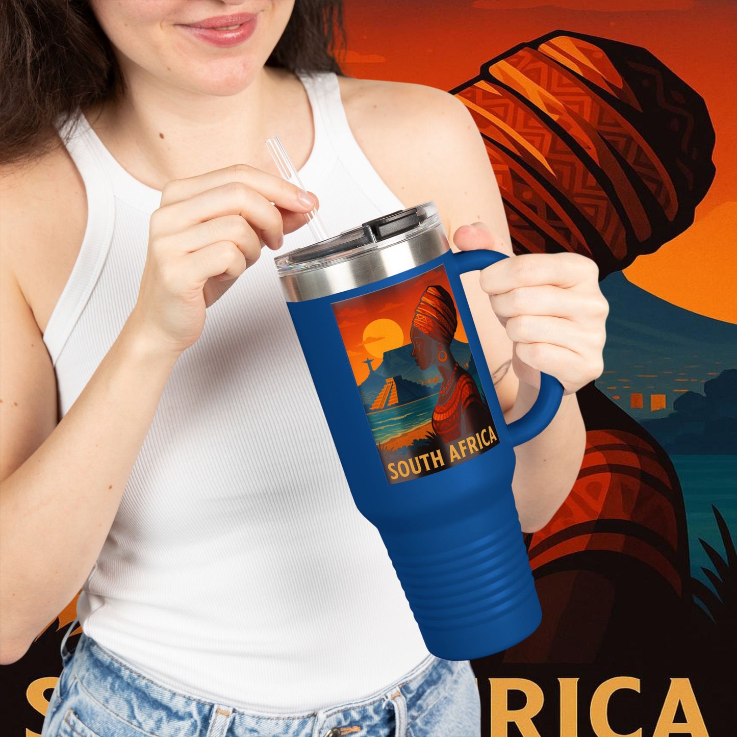 "South Africa Insulated Travel Mug 🌍 – A world of adventure and diversity"
