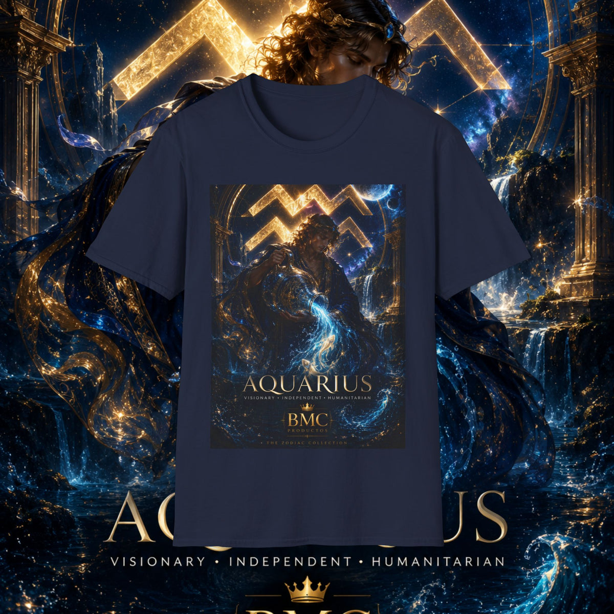 "Camiseta ♒ ACUARIO – El Visionario del Cielo y el Agua"