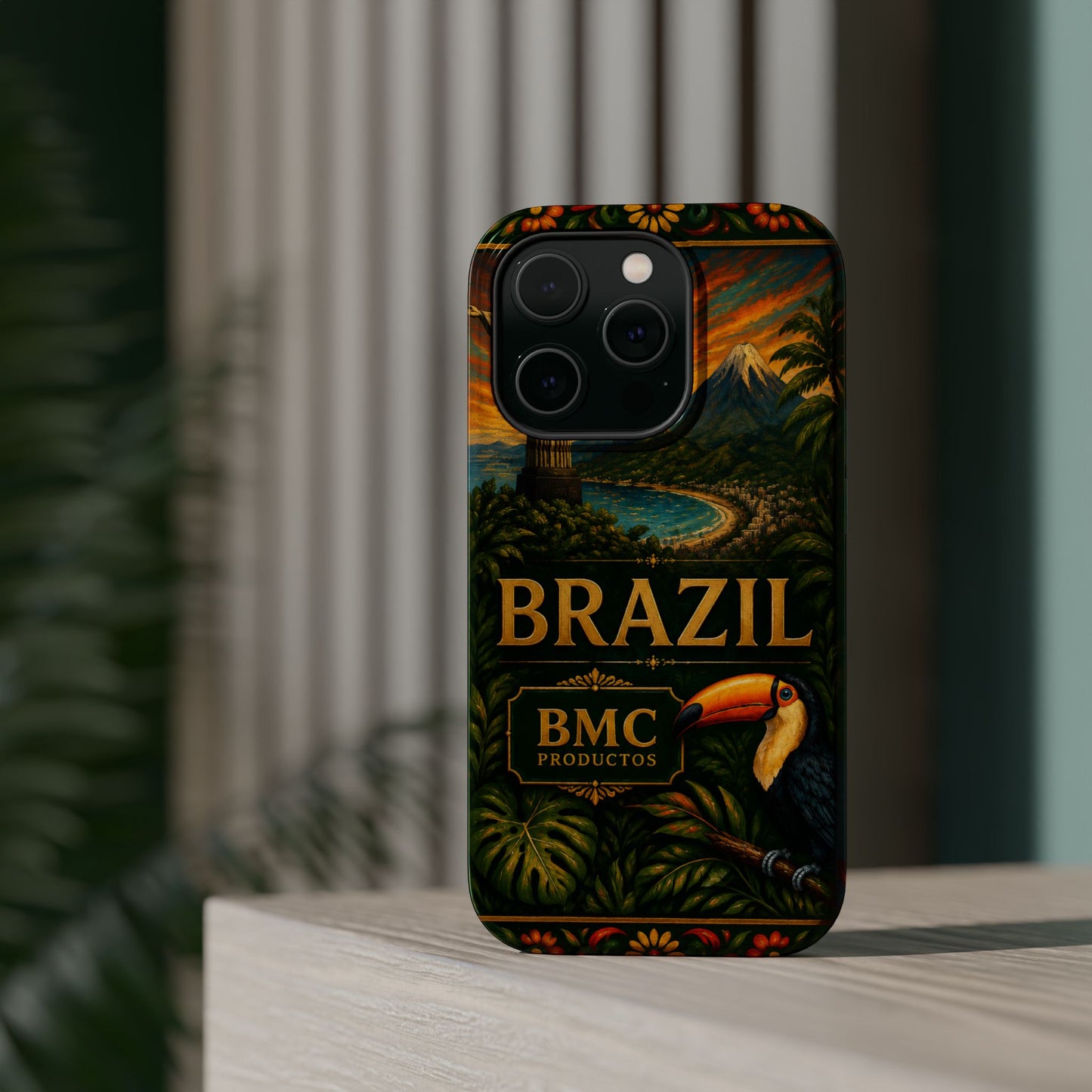 "Funda Magnética Reforzada Magnética Reforzada Brasil: Ritmo, Naturaleza y Alegría Infinita 🎶🌴🏖️"