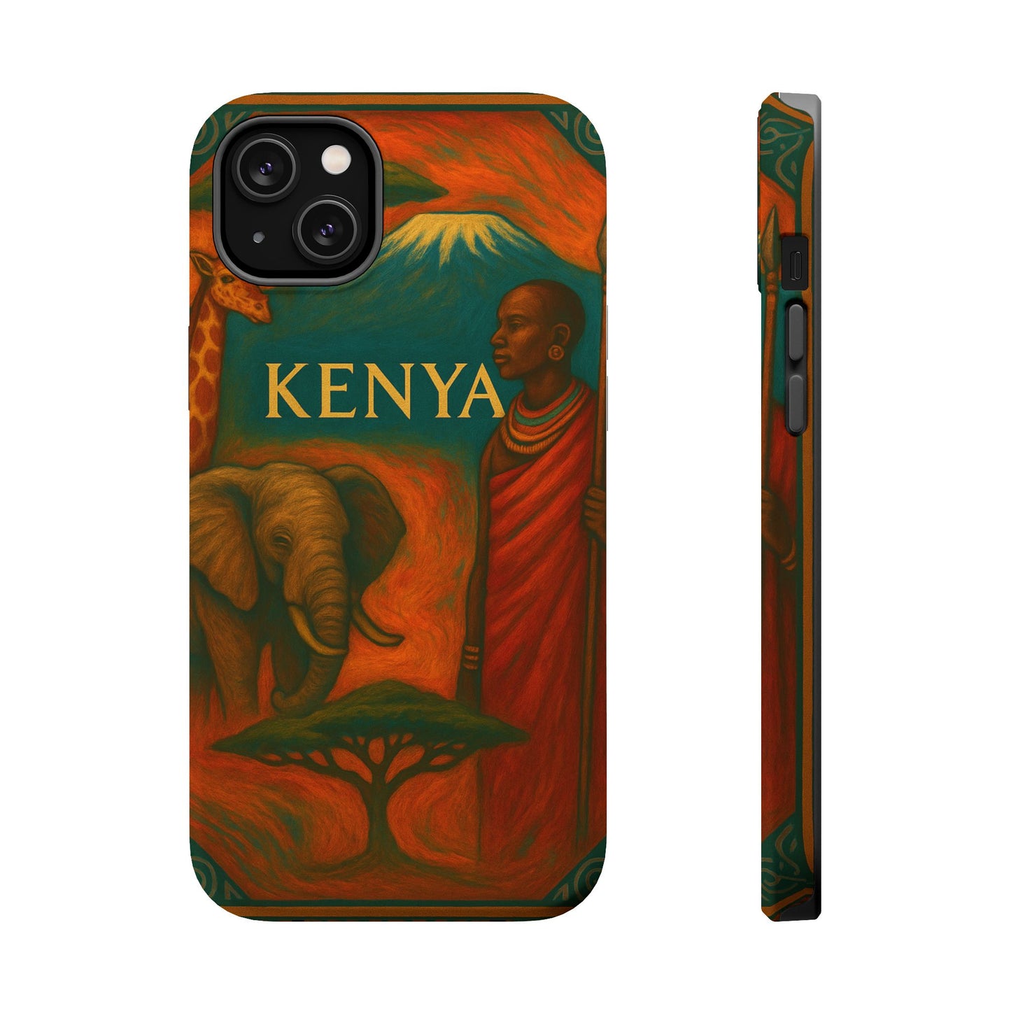 "Funda Magnética Reforzada Magnética Reforzada Kenia: Aventura Salvaje y Tierra de Horizontes Infinitos 🦁🌄🏕️"
