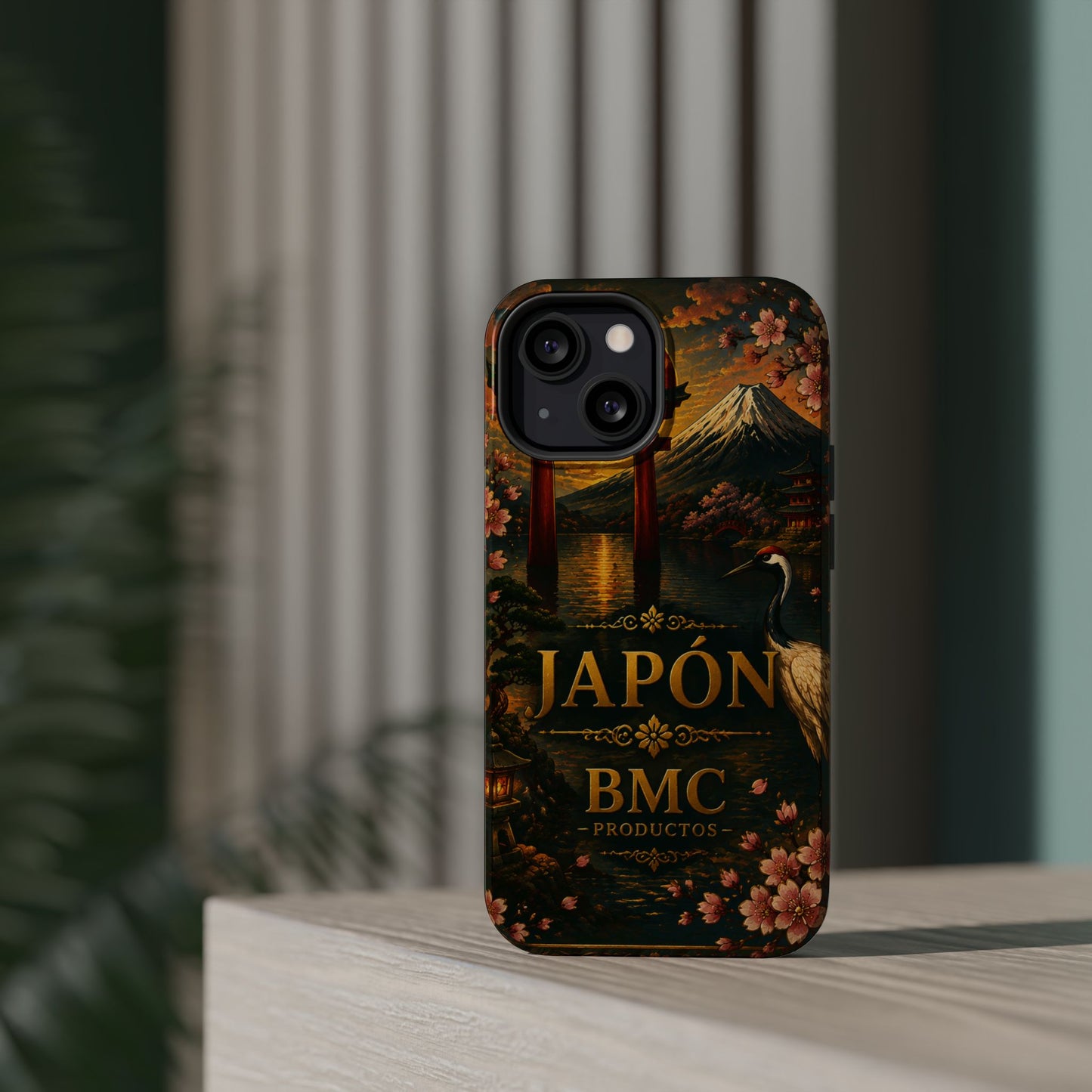 "Funda Magnética Reforzada Japón: Tradición entre Cerezos y Montañas 🌸⛩️🗻"