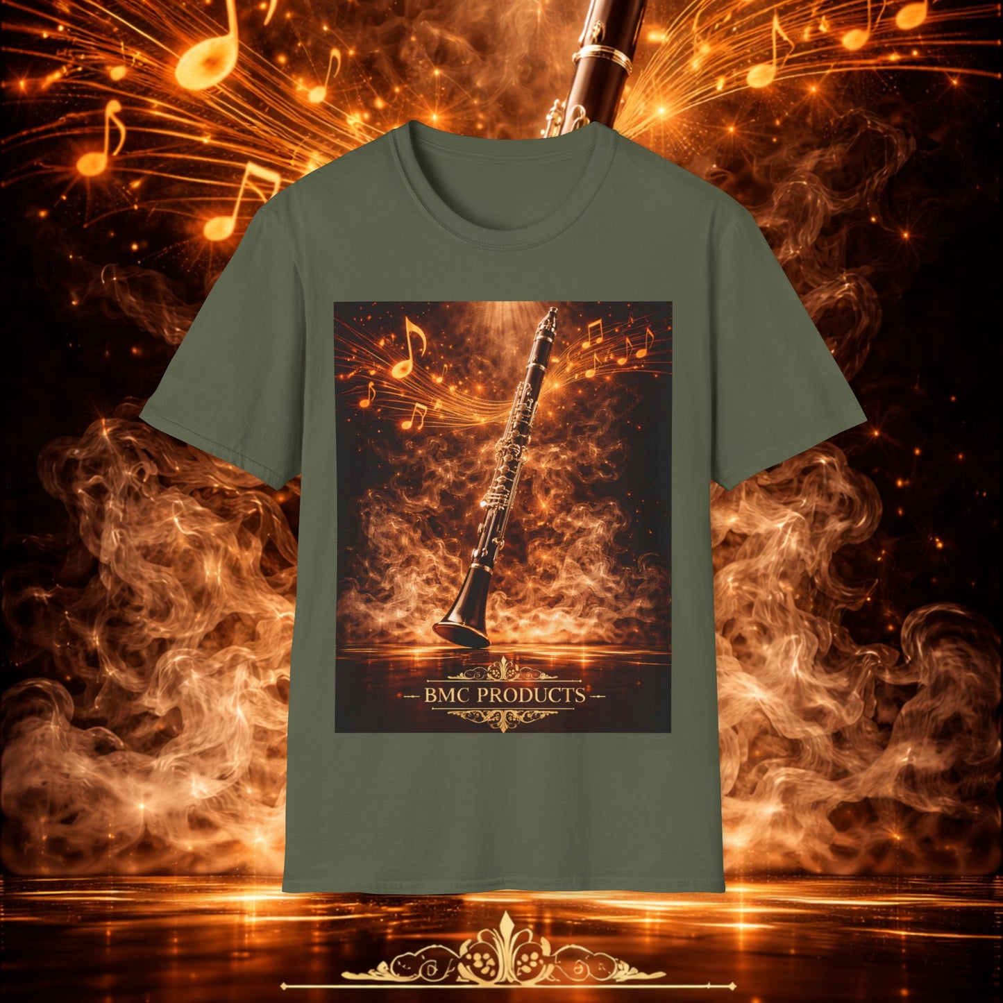 "Camiseta clarinete🎵🔥 El sonido del alma no grita… arde.” 🔥🎵