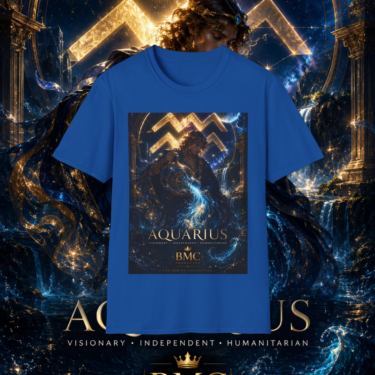 "Camiseta ♒ ACUARIO – El Visionario del Cielo y el Agua"