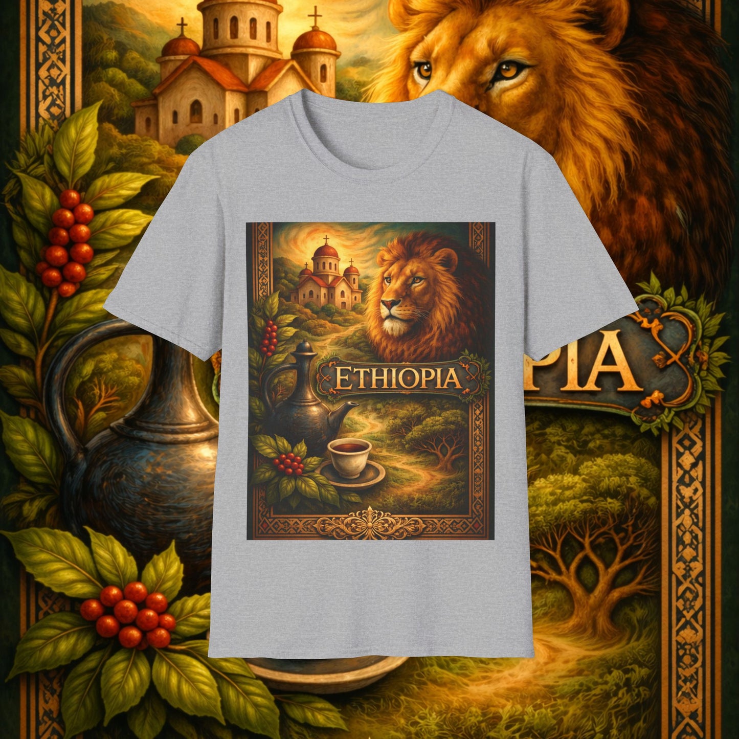 "Camiseta Etiopía Tierra sagrada y alma ancestral"