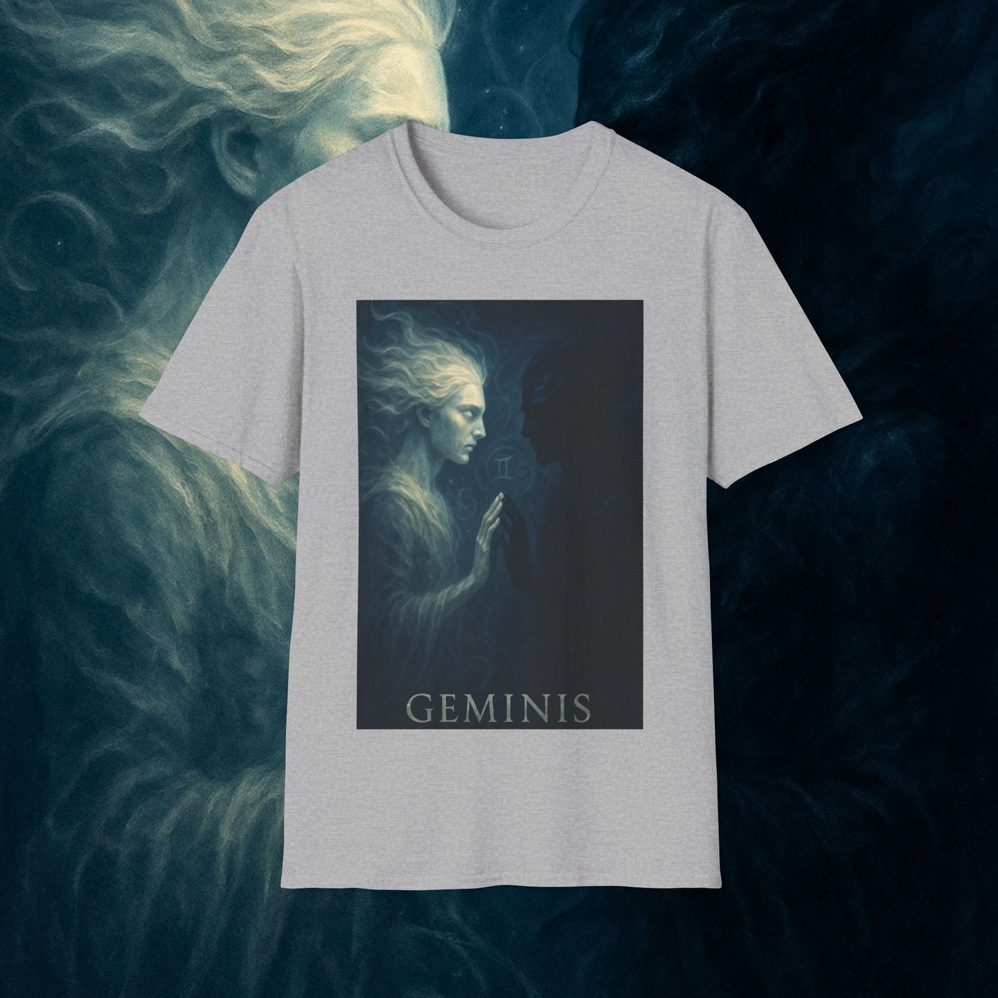 "Camiseta ♊ Géminis — Reflejo del alma dividida"