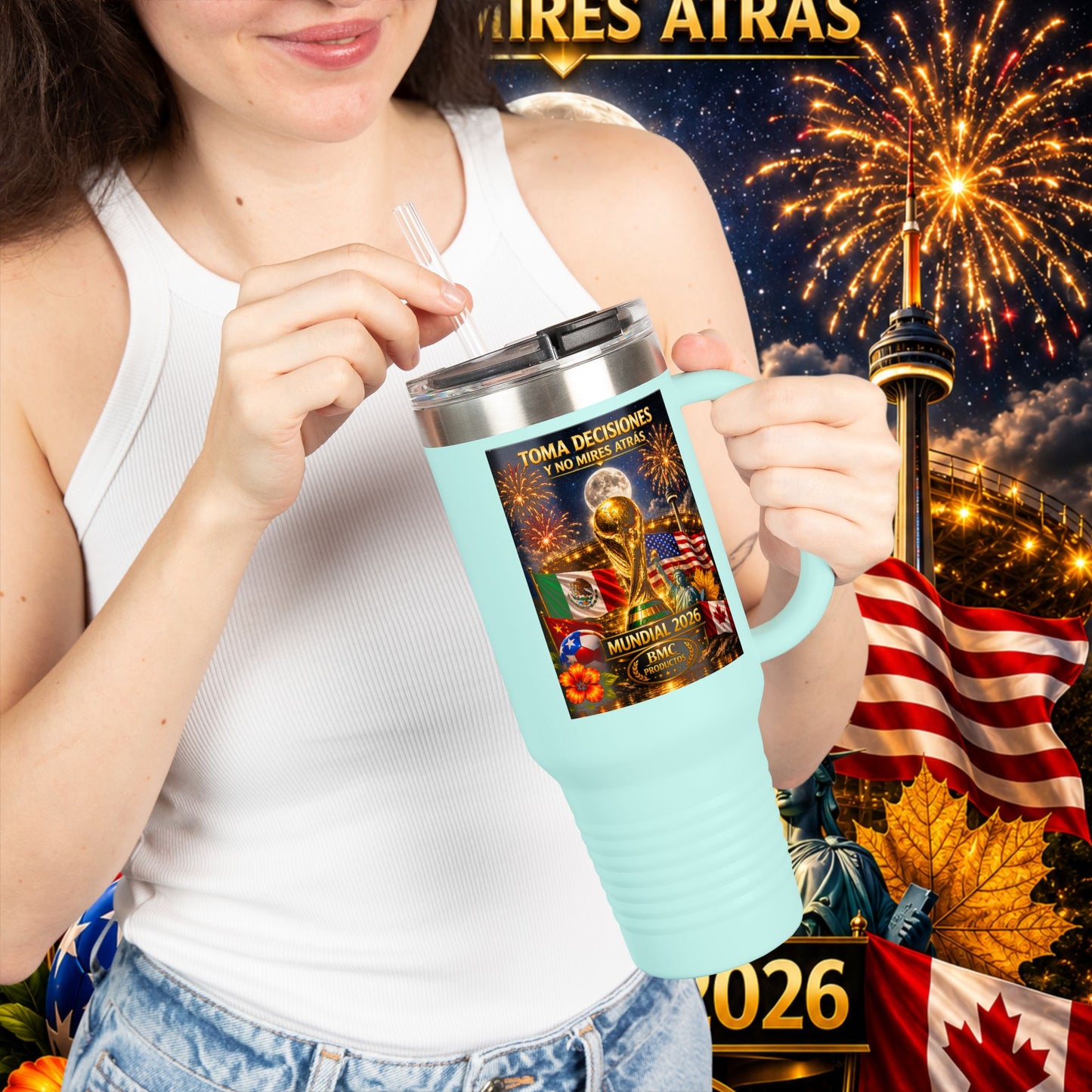 "taza de Viaje Aislada mundial 2026 noche"