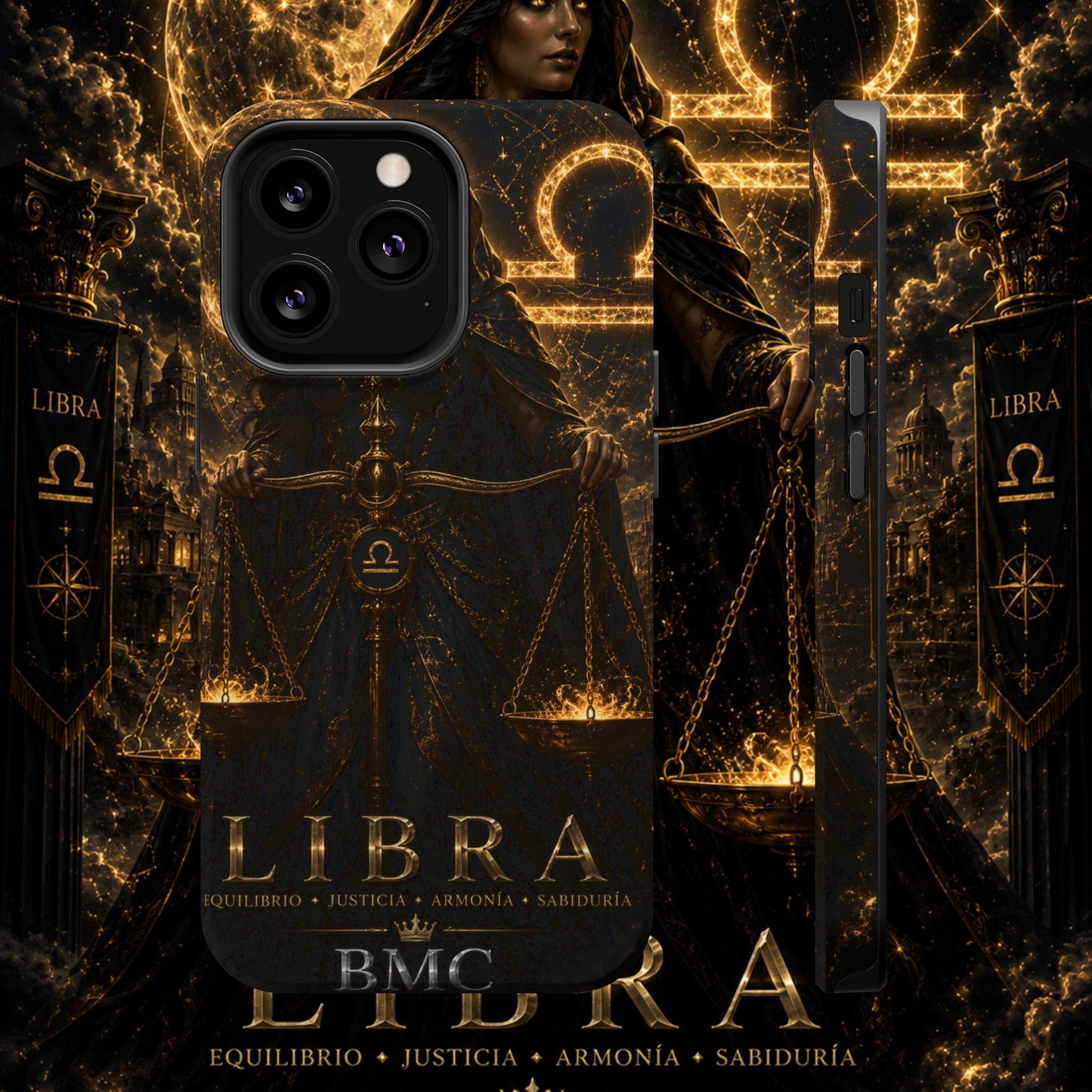 "Funda Magnética Reforzada libra– La Guardiana del Equilibrio"