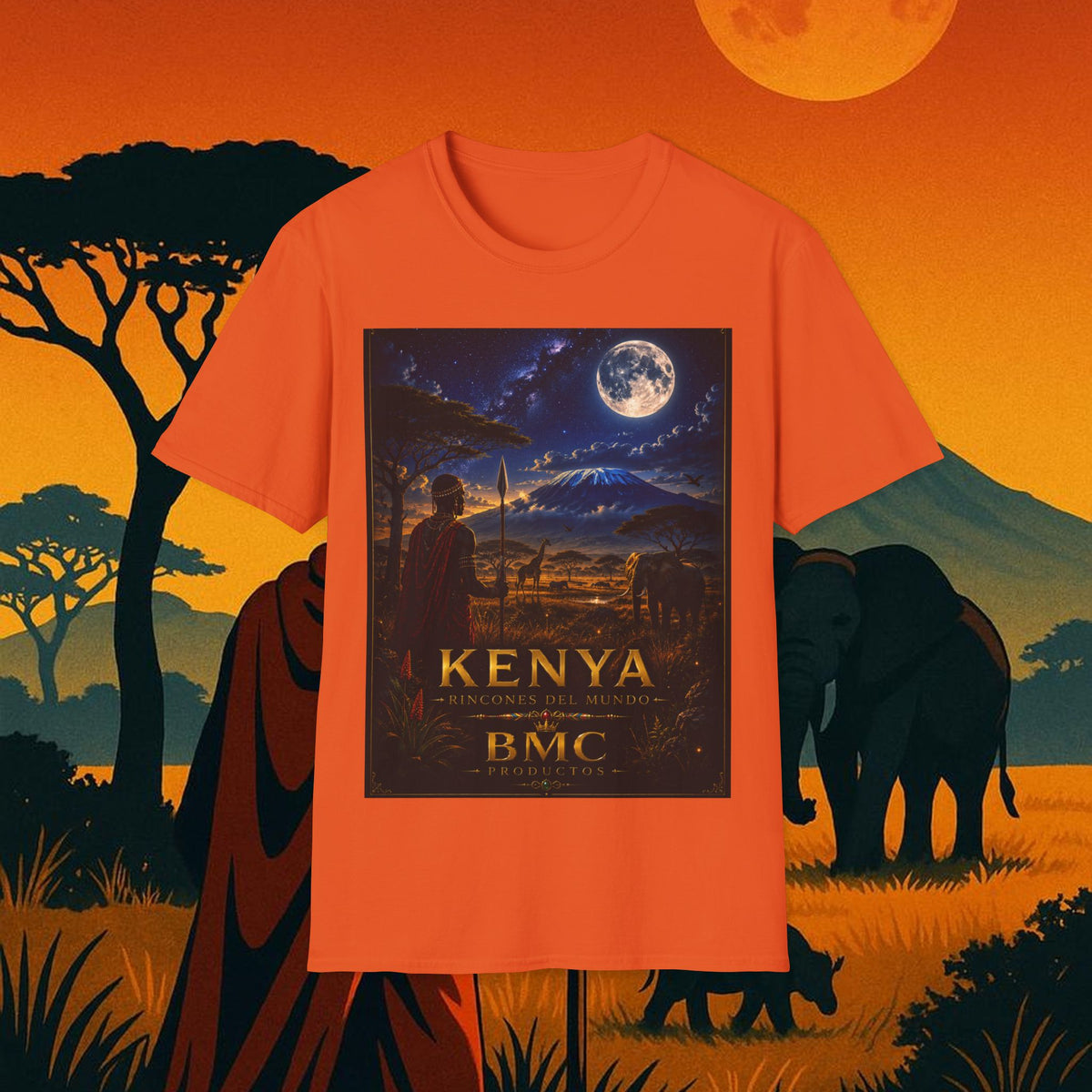 "Camiseta Kenia: Aventura Salvaje y Tierra de Horizontes Infinitos 🦁🌄🏕️"