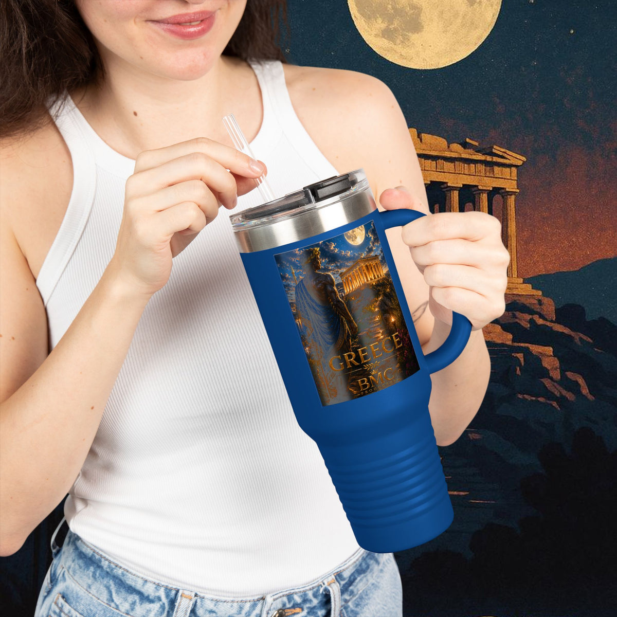 "taza de Viaje Aislada Grecia: Cuna de Dioses, Maravillas y Filosofía 🌊🏛️⚡"