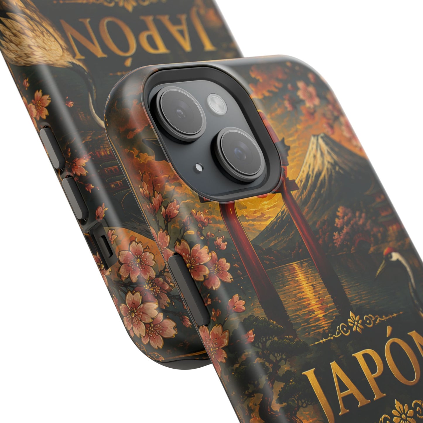"Funda Magnética Reforzada Japón: Tradición entre Cerezos y Montañas 🌸⛩️🗻"