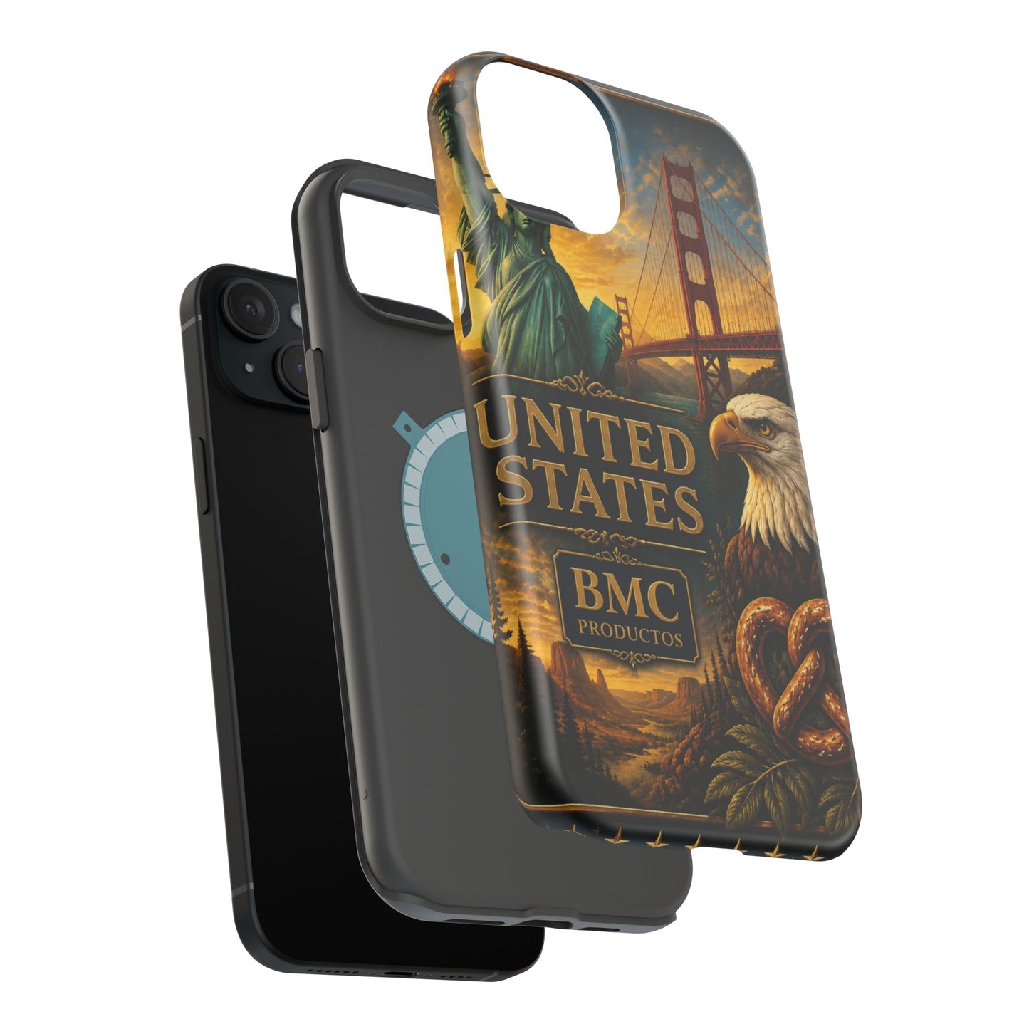 "Funda Magnética Reforzada Estados Unidos: Sueños, Libertad y Grandes Horizontes 🗽🏜️🌆"