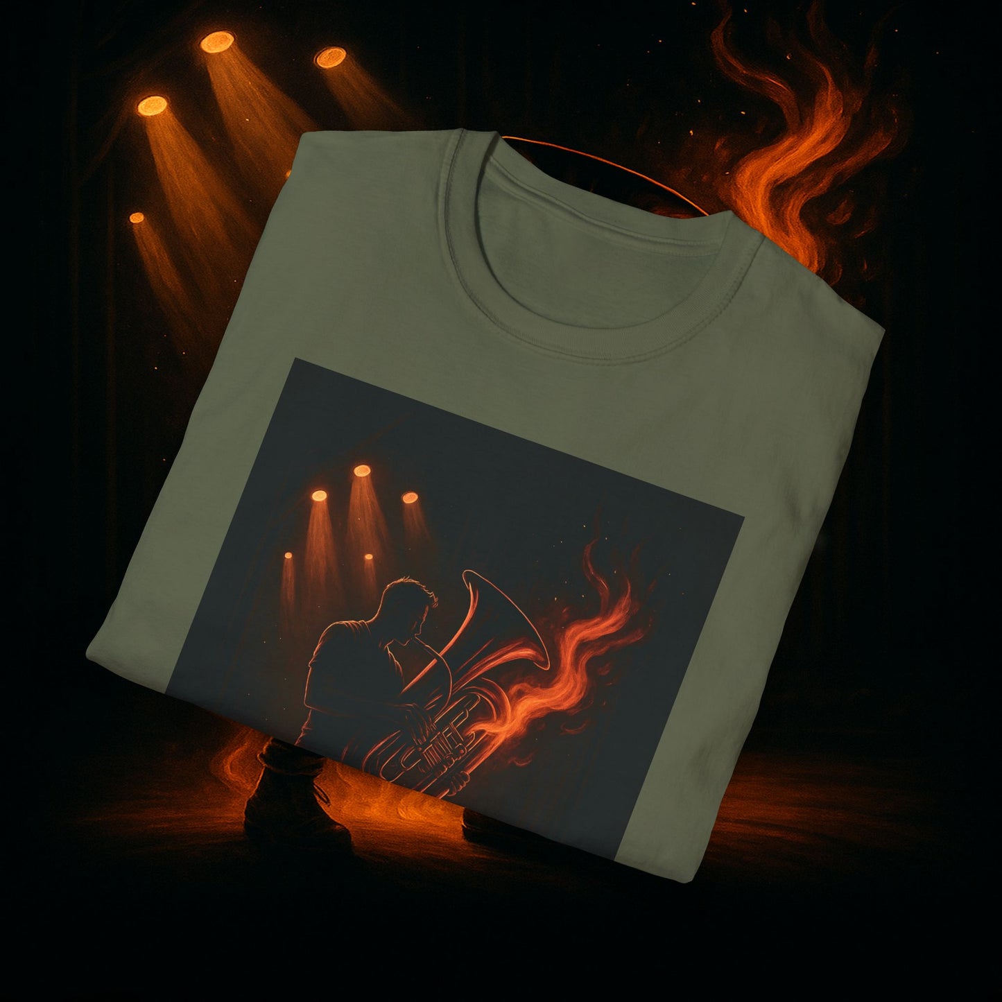 "Camiseta Tuba 🎺🔥 Cuando el alma suena, todo arde.”