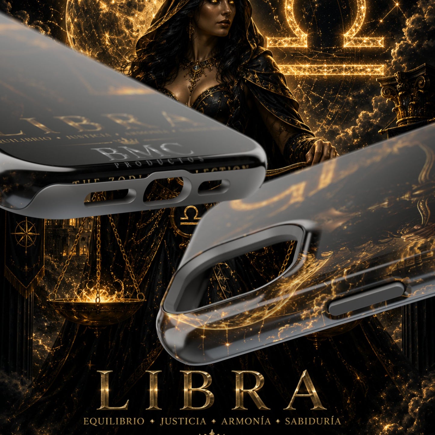 "Funda Magnética Reforzada libra– La Guardiana del Equilibrio"