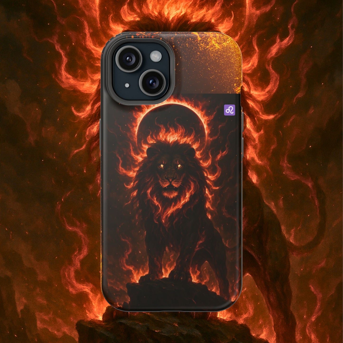 "Funda Magnética Reforzada ♌ Leo — Soberano del fuego eterno"