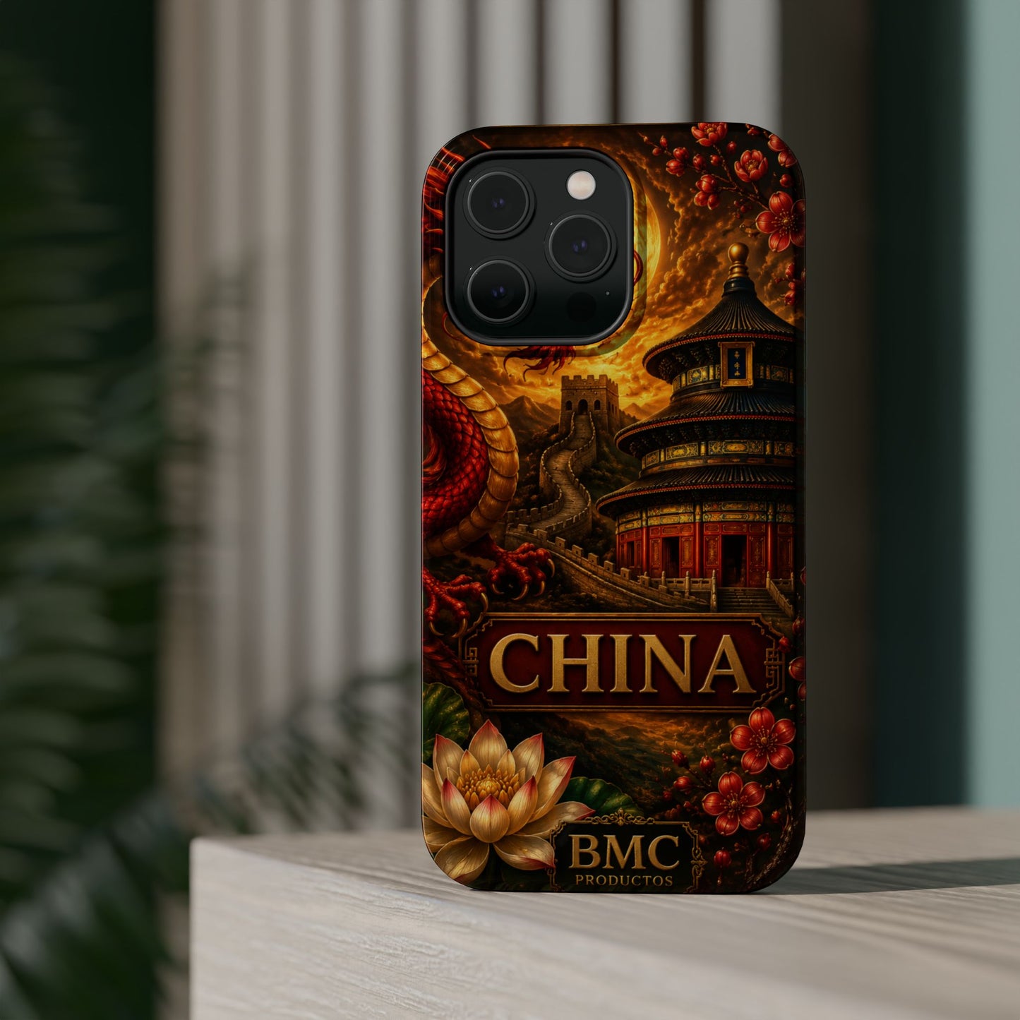 "Funda Magnética Reforzada Magnética Reforzada China – Dragones, murallas y leyendas eternas"