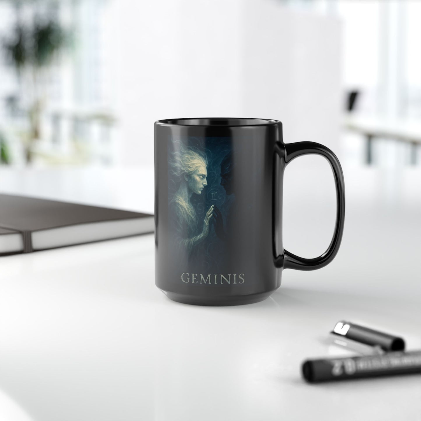 "Taza ♊ Géminis — Reflejo del alma dividida"