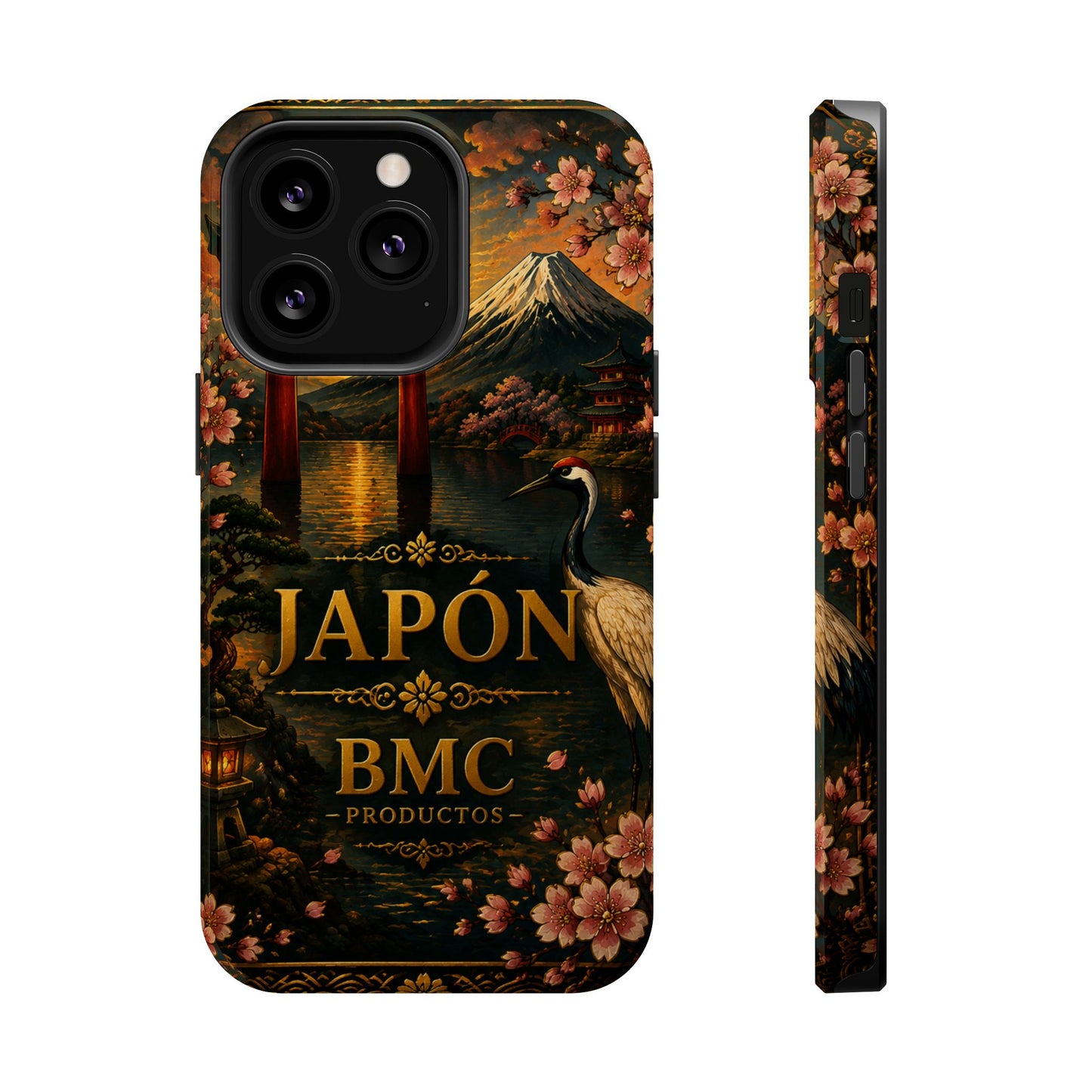 "Funda Magnética Reforzada Japón: Tradición entre Cerezos y Montañas 🌸⛩️🗻"