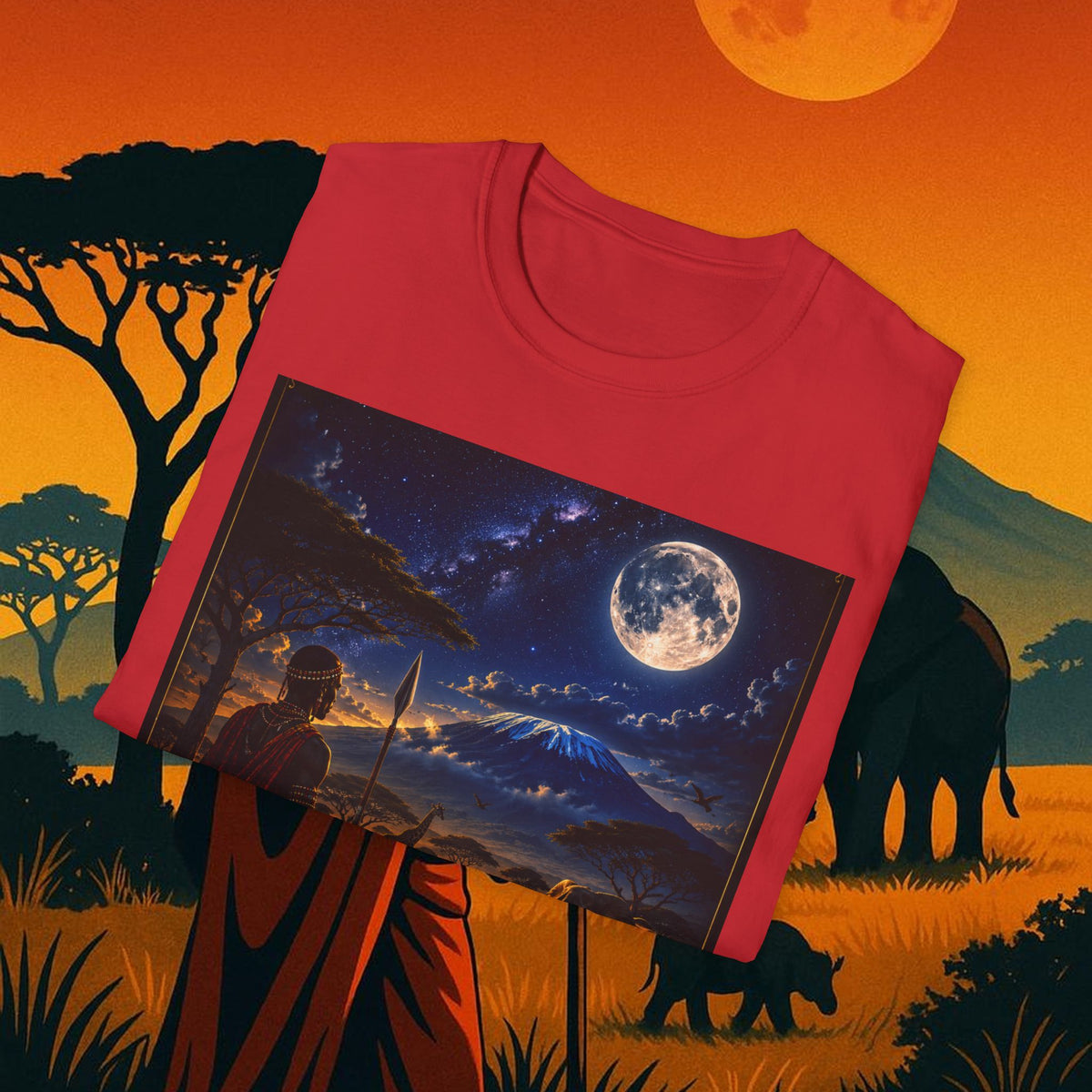 "Camiseta Kenia: Aventura Salvaje y Tierra de Horizontes Infinitos 🦁🌄🏕️"