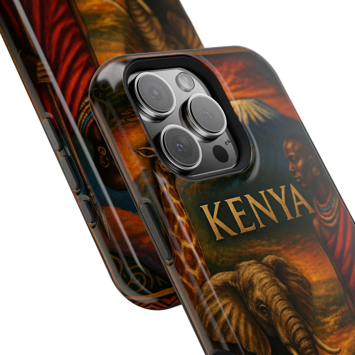 "Reinforced Magnetic Case Kenya: Wild Adventure and Land of Infinite Horizons 🦁🌄🏕️"