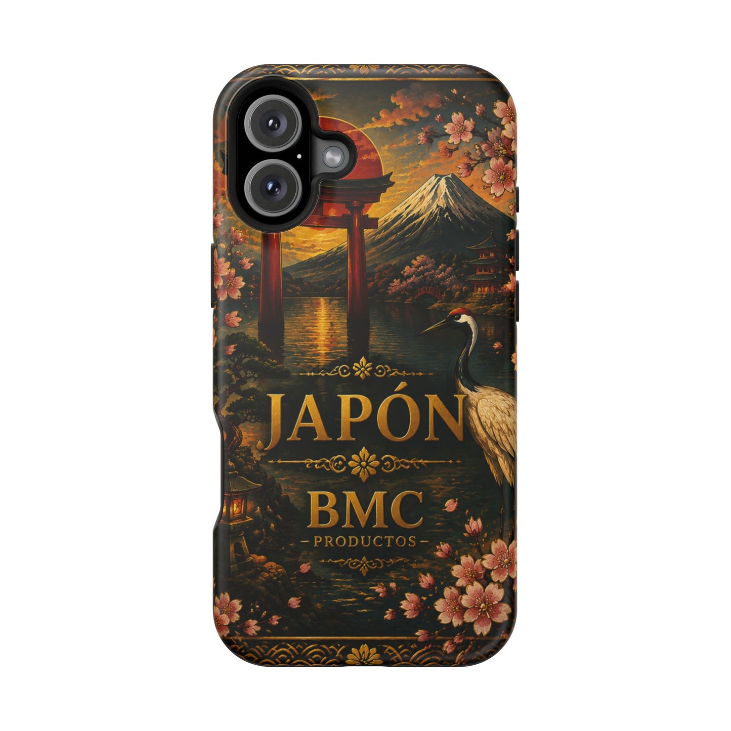 "Funda Magnética Reforzada Japón: Tradición entre Cerezos y Montañas 🌸⛩️🗻"
