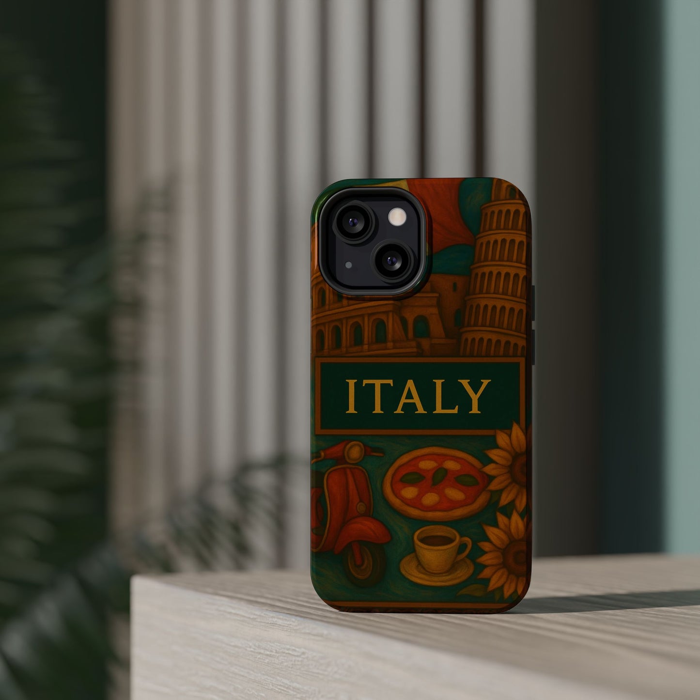 "Funda Magnética Reforzada Magnética Reforzada Italia: Arte, Pasión y Sabores Eternos 🎨🍝🏛️"