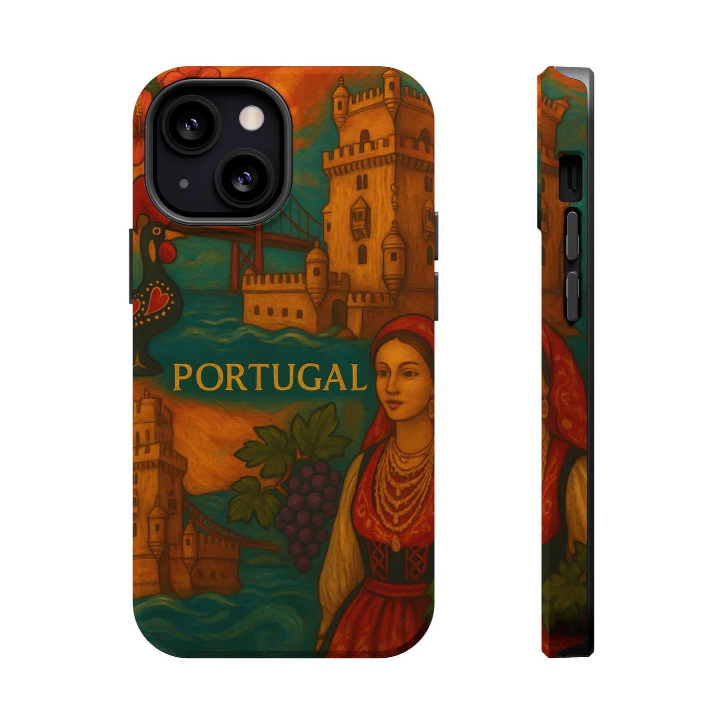 "Funda Magnética Reforzada Magnética Reforzada Portugal: Encanto Atlántico, Fados y Azulejos 🌊🎶🧿"