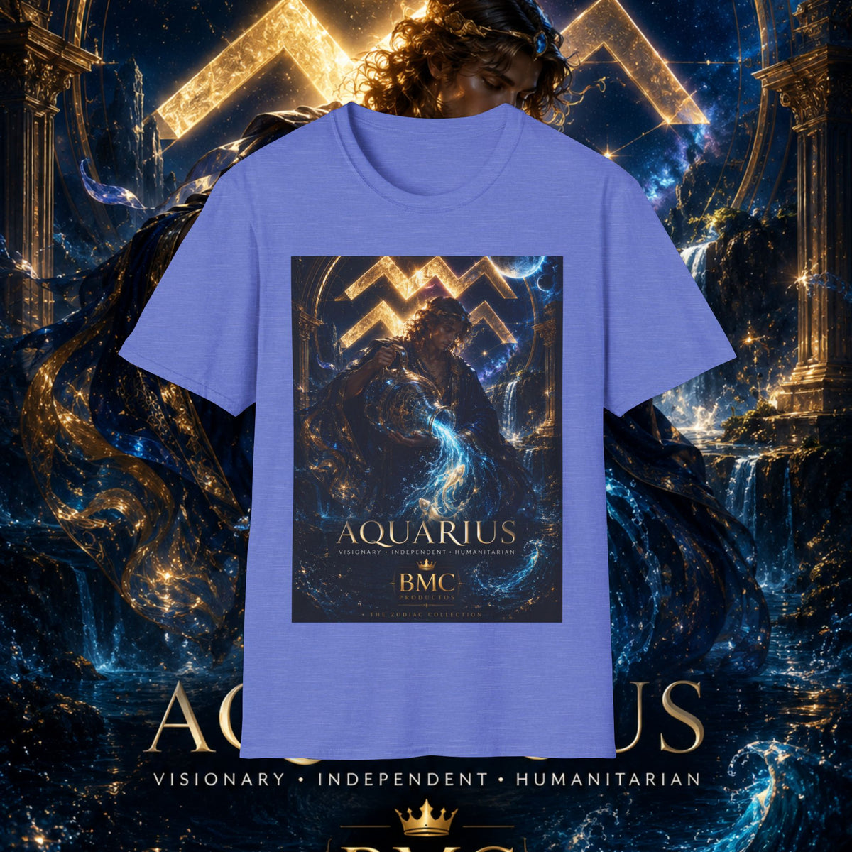 "Camiseta ♒ ACUARIO – El Visionario del Cielo y el Agua"