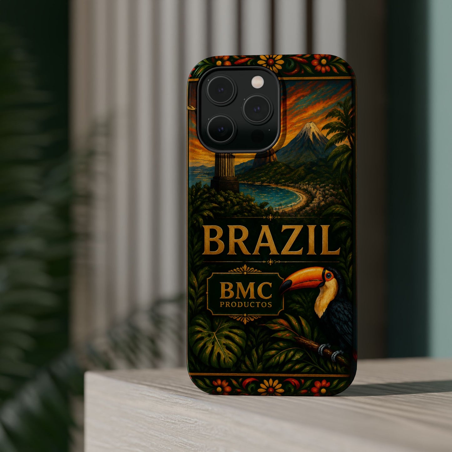 "Funda Magnética Reforzada Magnética Reforzada Brasil: Ritmo, Naturaleza y Alegría Infinita 🎶🌴🏖️"