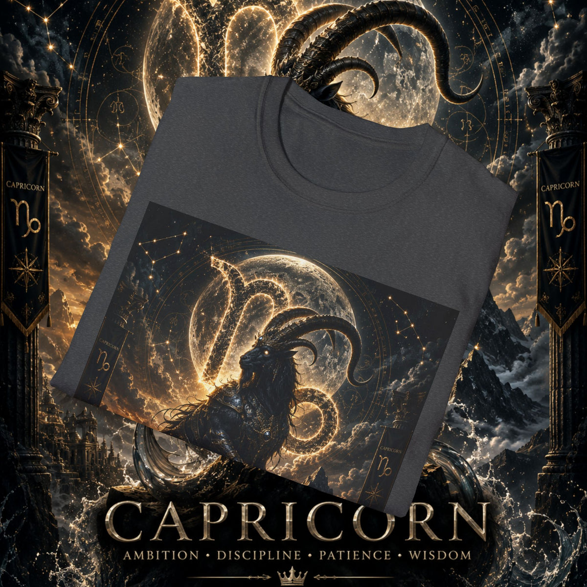 "Camiseta ♑ Capricornio – El Guardián de las Cumbres"