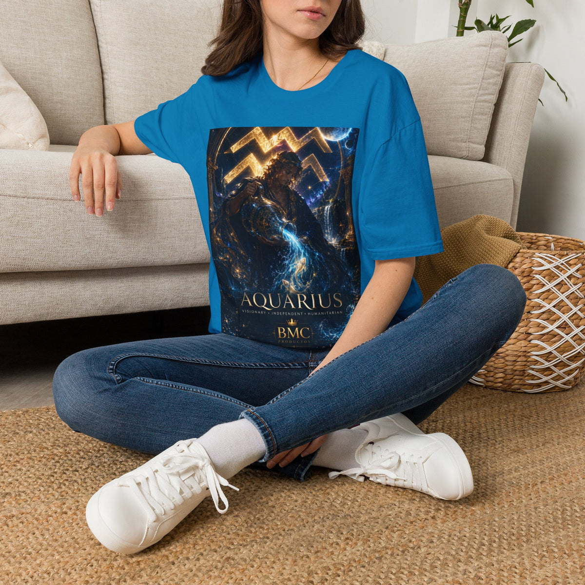 "Camiseta ♒ ACUARIO – El Visionario del Cielo y el Agua"