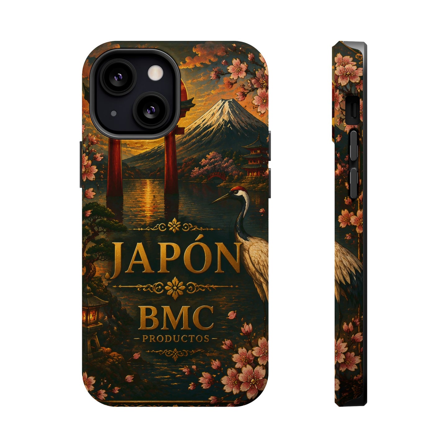 "Funda Magnética Reforzada Japón: Tradición entre Cerezos y Montañas 🌸⛩️🗻"