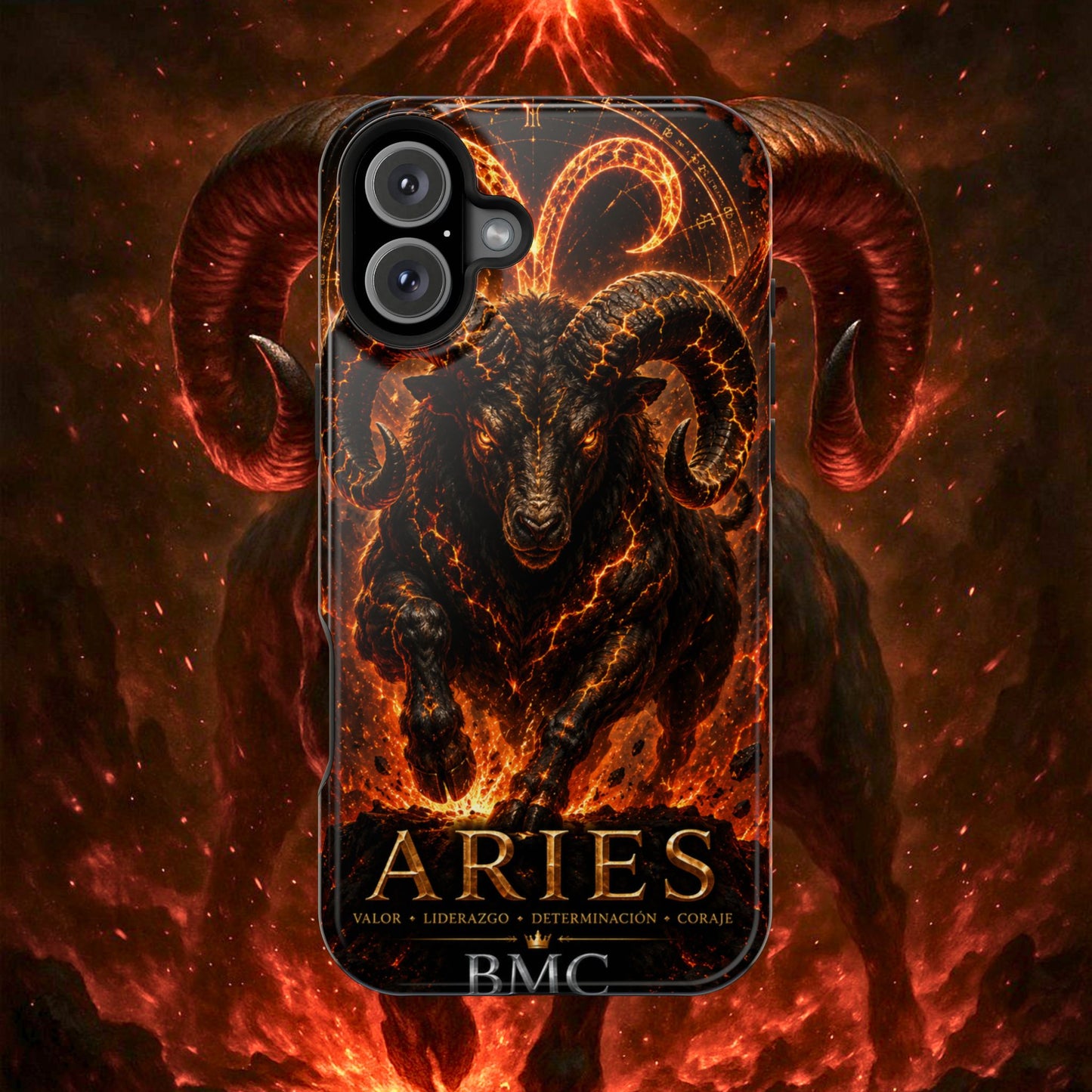 "Funda Magnética Reforzada ♈ Aries — Espíritu de fuego"
