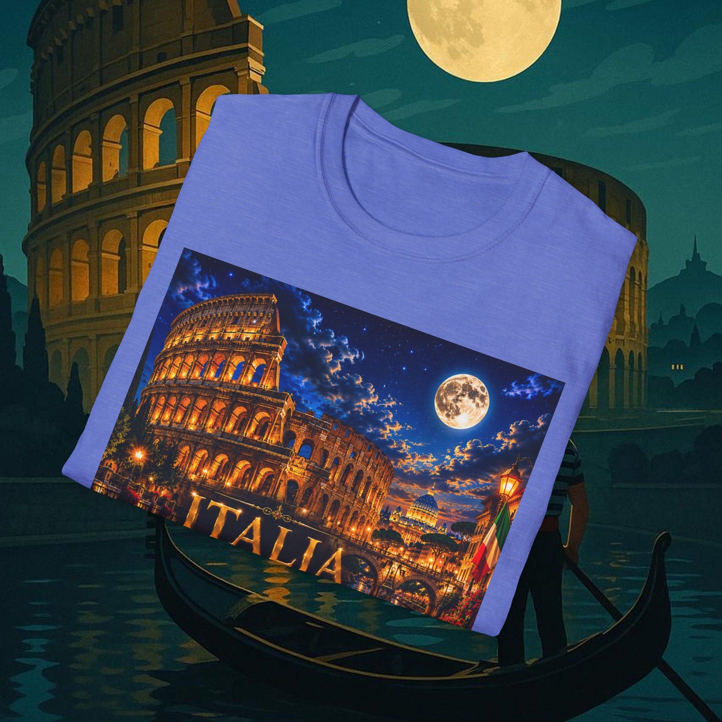 "Camiseta  Italia: Arte, Pasión y Sabores Eternos 🎨🍝🏛️"