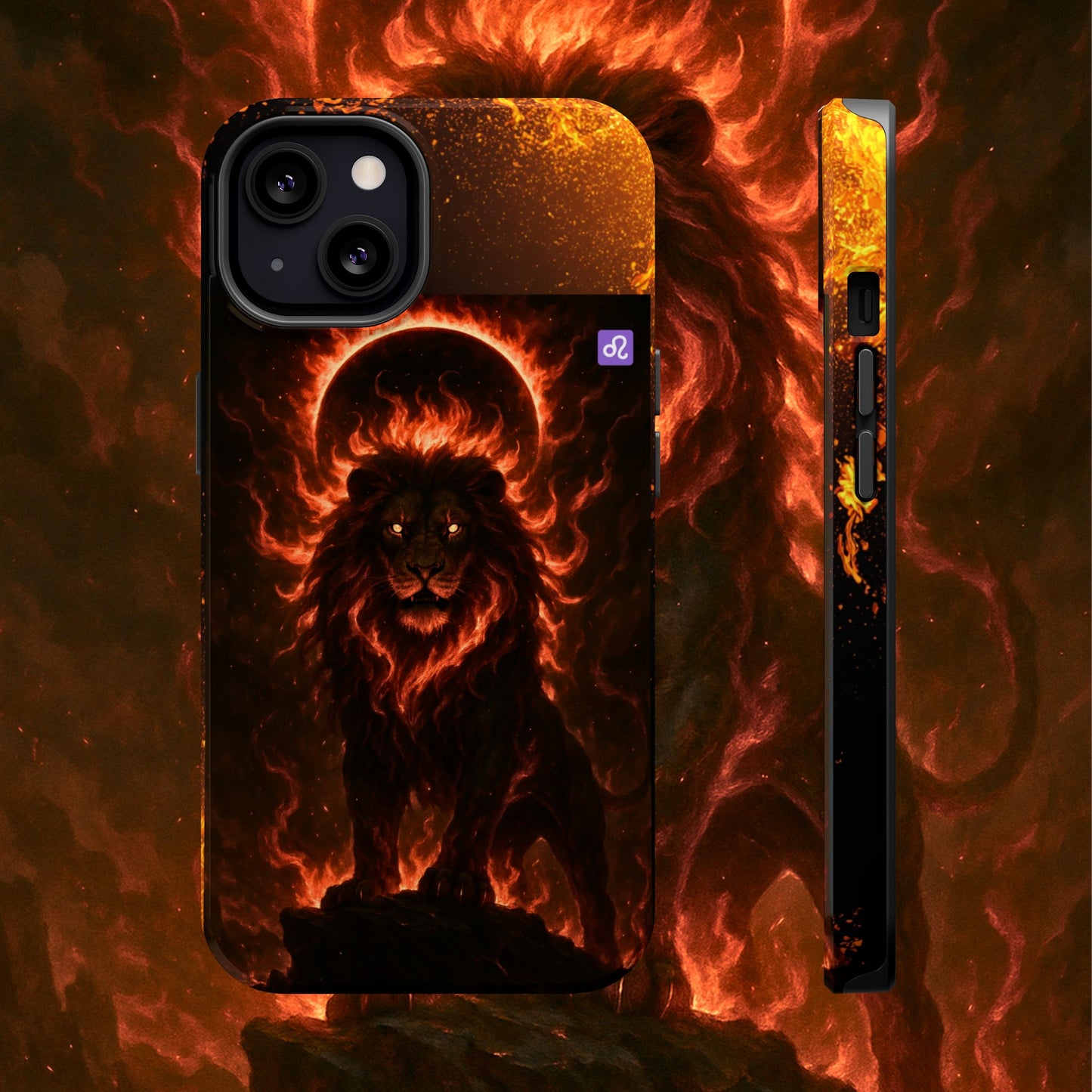 "Funda Magnética Reforzada ♌ Leo — Soberano del fuego eterno"