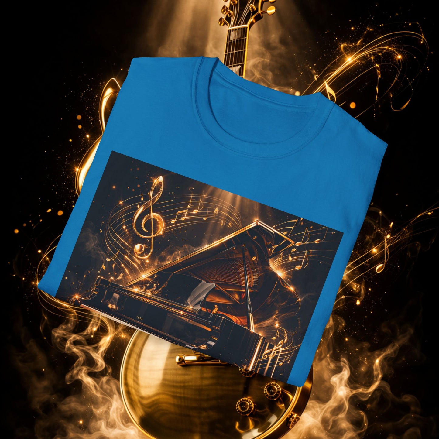 "Camiseta guitarra 🎸🔥Donde vibra una cuerda, nace una llamarada.” 🔥🎸