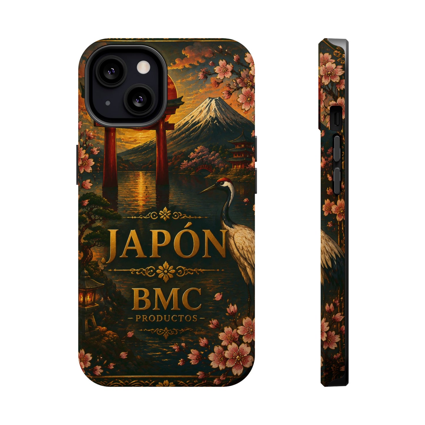 "Funda Magnética Reforzada Japón: Tradición entre Cerezos y Montañas 🌸⛩️🗻"