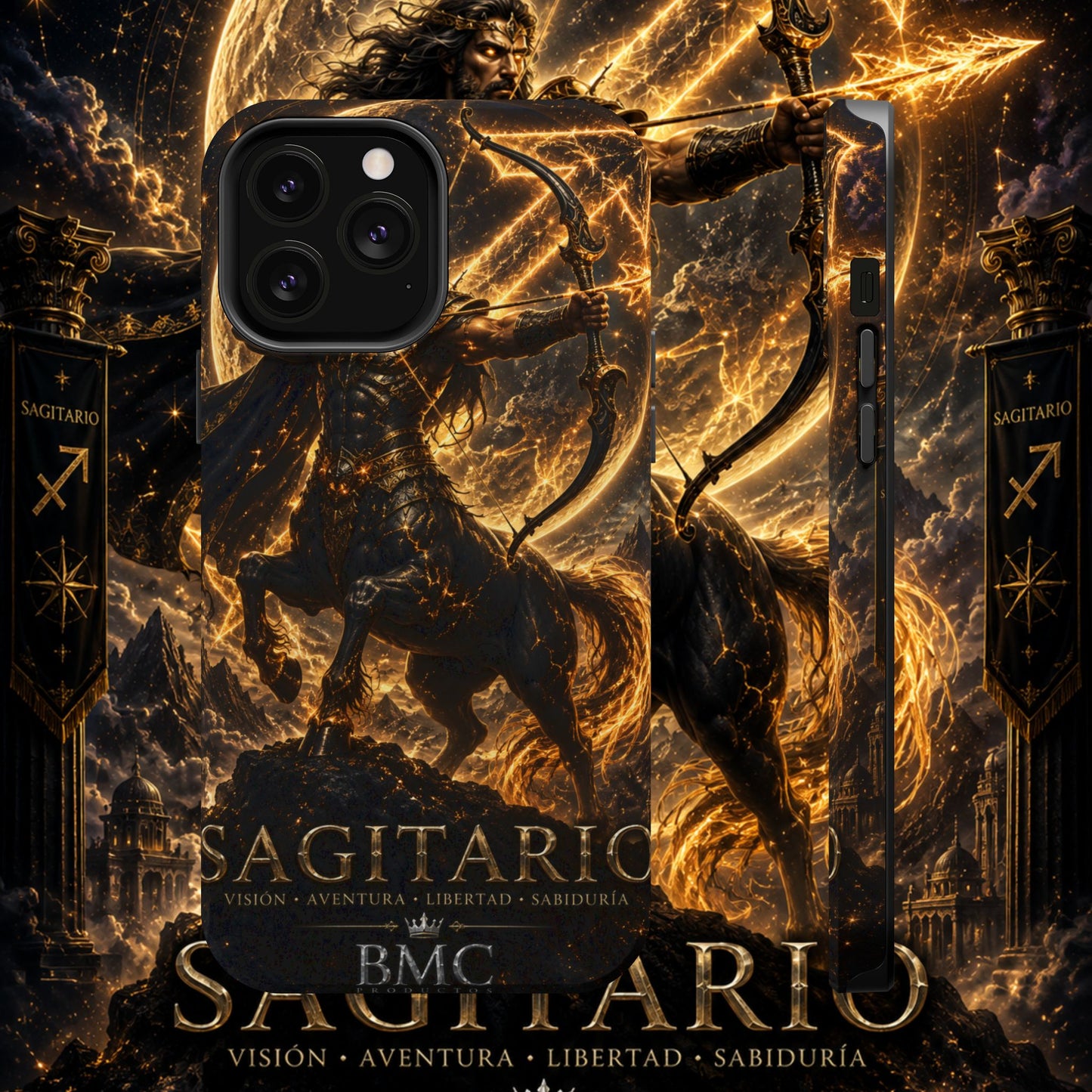 "Funda Magnética Reforzada Sagitario – El Cazador del Horizonte"