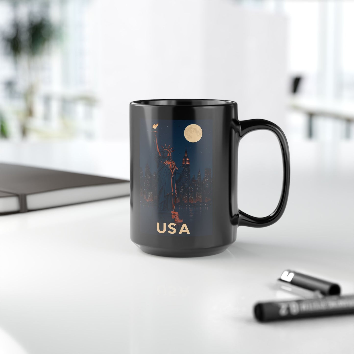 "United States Mug: Dreams, Freedom, and Great Horizons 🗽🏜️🌆"