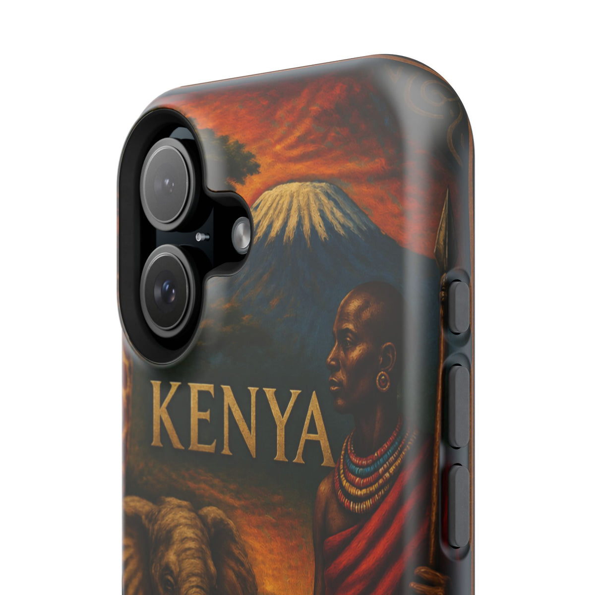"Reinforced Magnetic Case Kenya: Wild Adventure and Land of Infinite Horizons 🦁🌄🏕️"